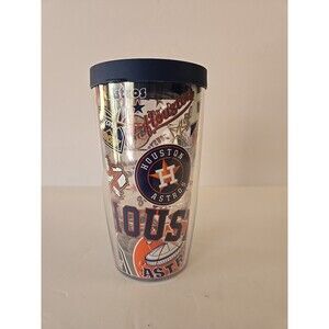 HOUSTON ASTROS, 16oz DOUBLE WALL,  TUMBLER FROM TERVIS  WITH LID INCLUDED